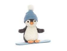 Load image into Gallery viewer, Peanut Penguin Snowboarding - Jellycat Retired
