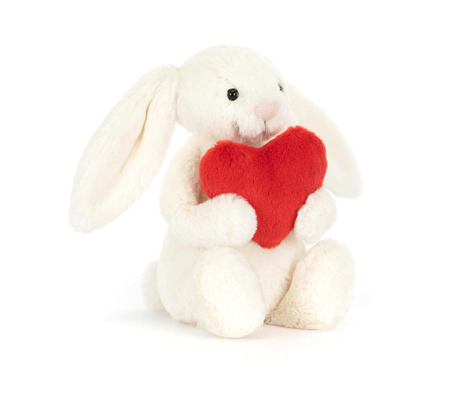 Bashful Red Love Heart Bunny Original - Jellycat