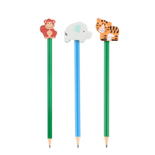 Load image into Gallery viewer, Jungle Animal Pencil Set of 3
